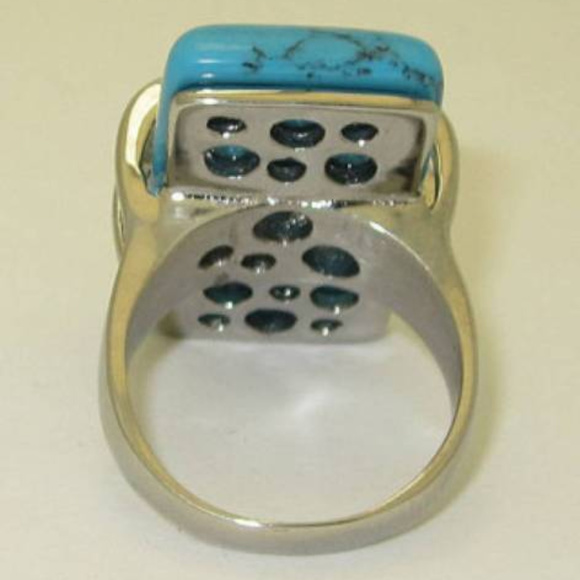 Sold out sring stainless steel genuine turquoise - Picture 4 of 8